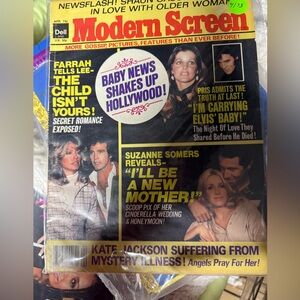 Vintage Modern Screen Magazine – Farrah Fawcett, Elvis, Suzanne Somers (1970s)